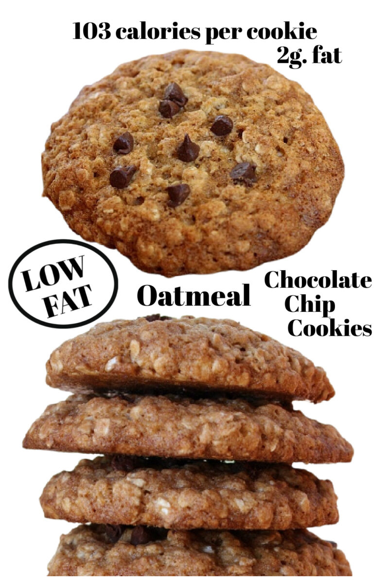 Low Fat Oatmeal Chocolate Chip Cookies - Recipe Girl