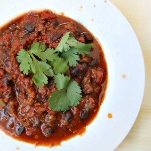 Black Bean Turkey Sausage Chili