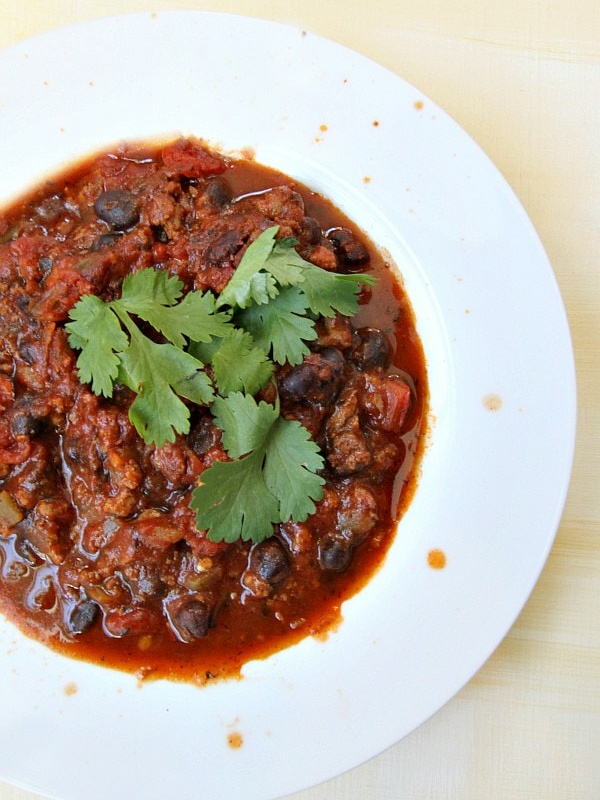 Black Bean Turkey Sausage Chili