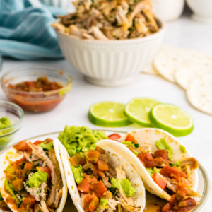 carnitas tacos on a plate