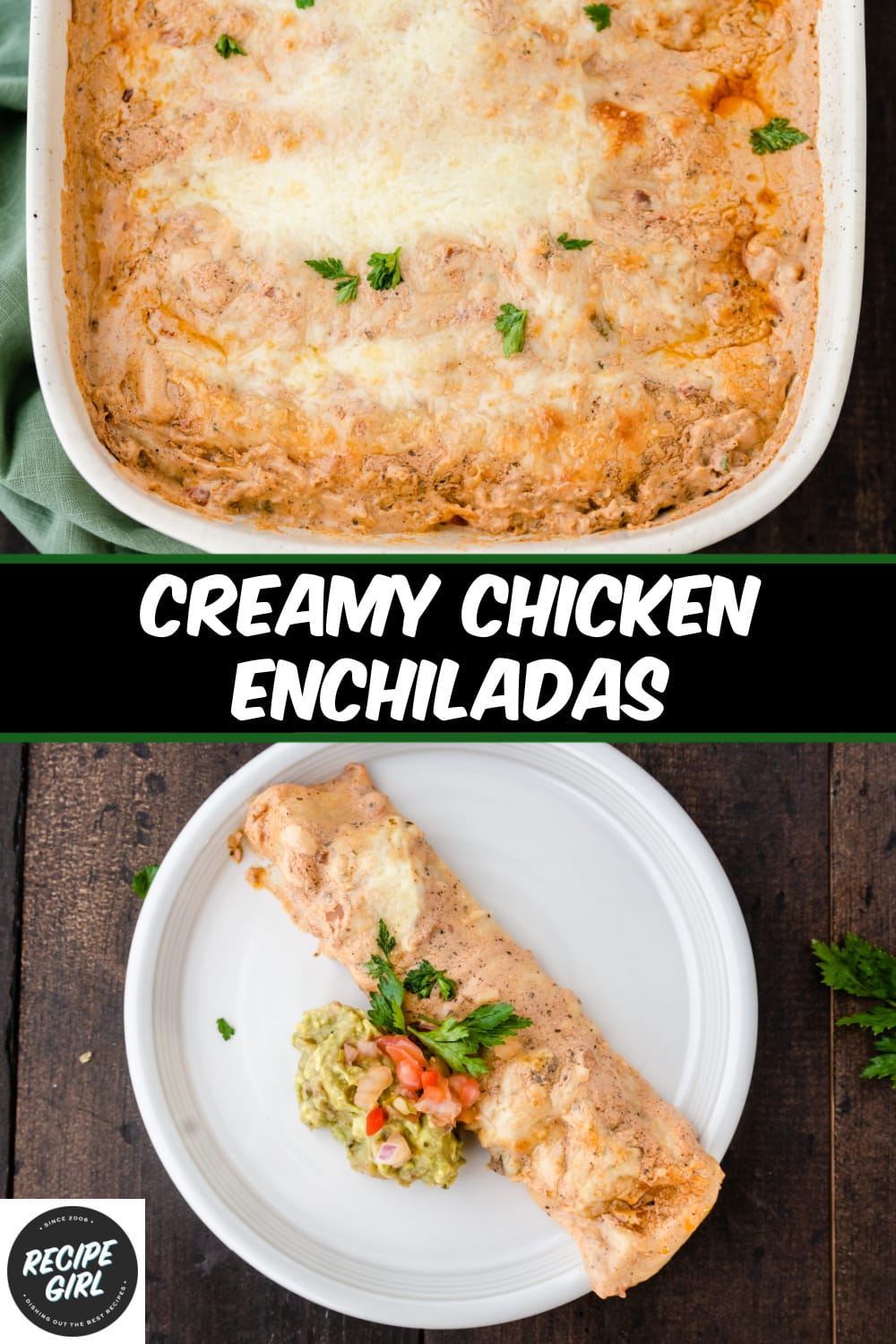 Creamy Chicken Enchiladas - Recipe Girl