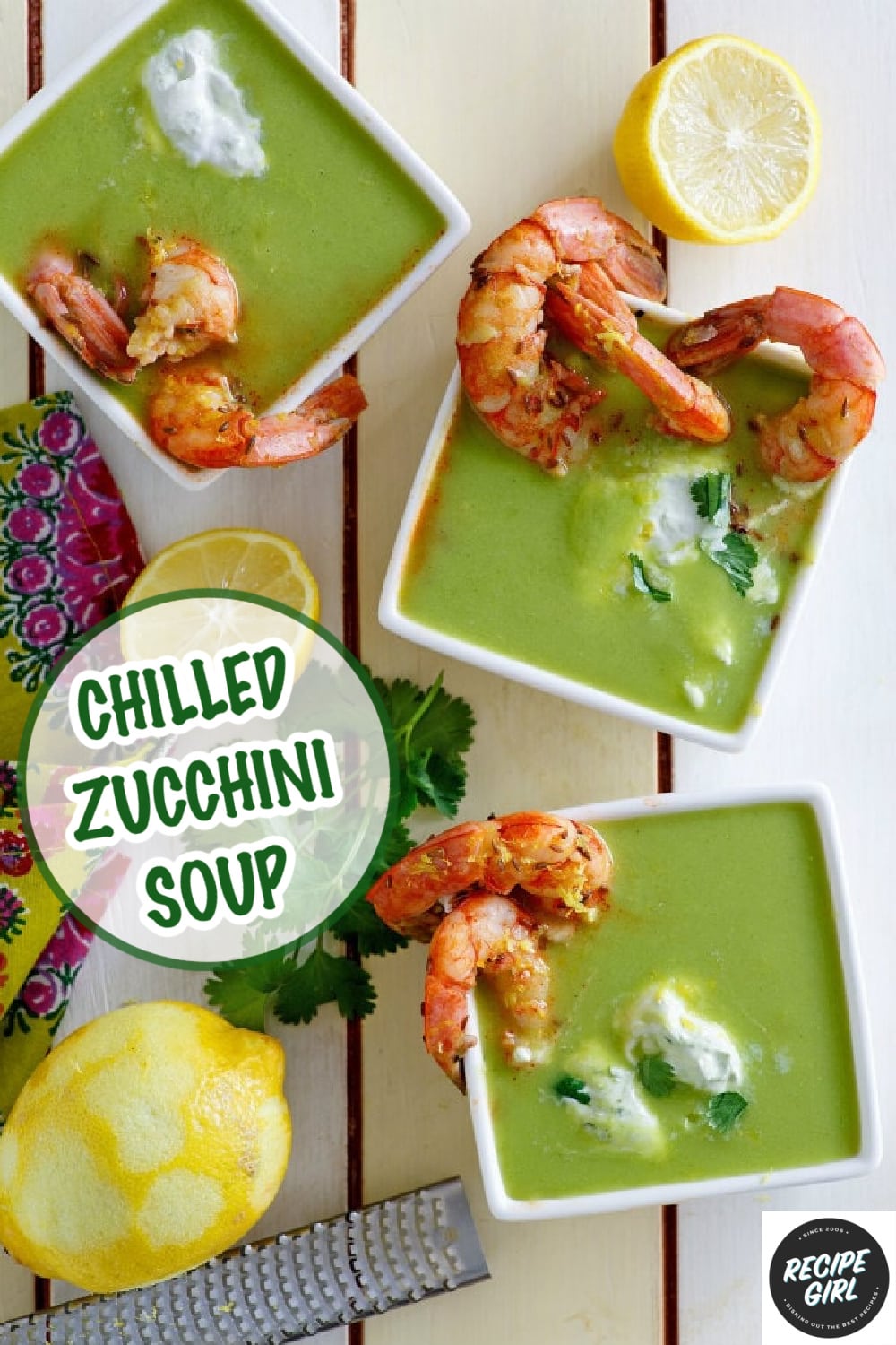 Chilled Zucchini Soup with Shrimp - Recipe Girl