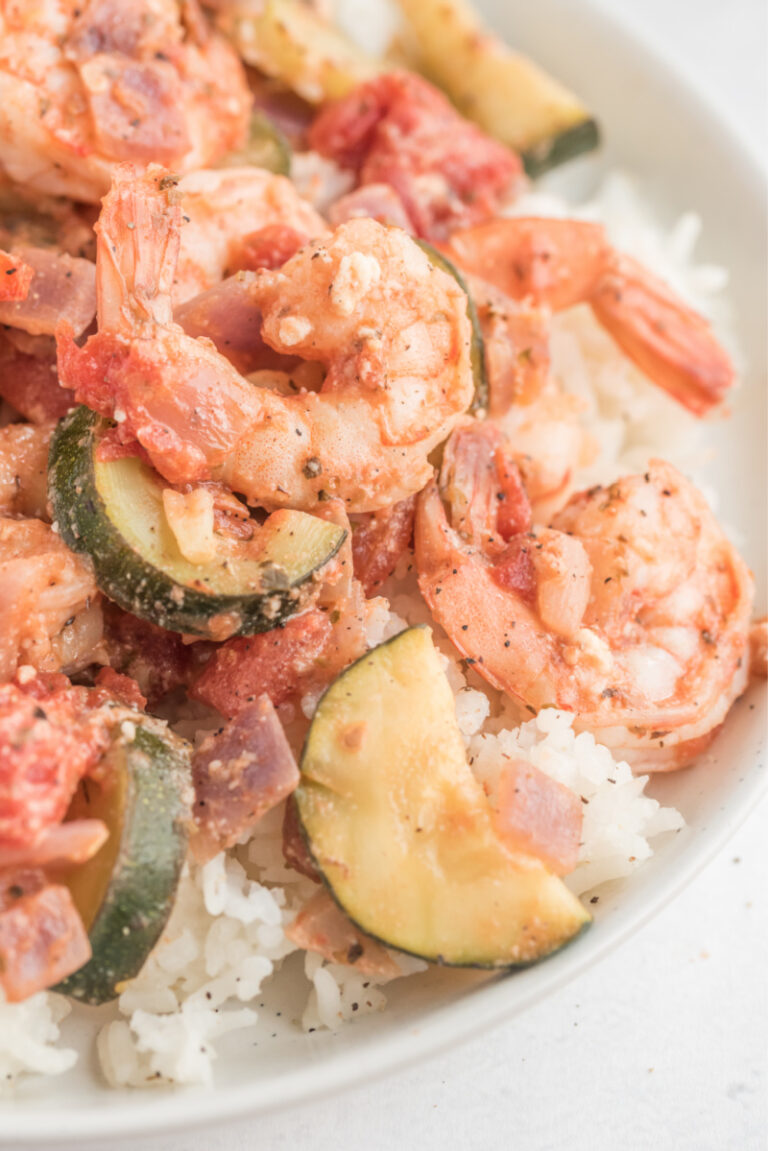 Greek Style Shrimp over Rice - Recipe Girl