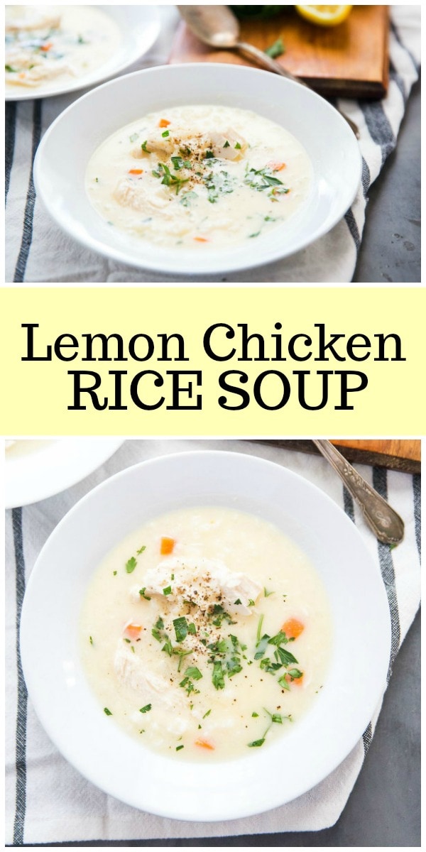 Lemon Chicken Rice Soup - Recipe Girl