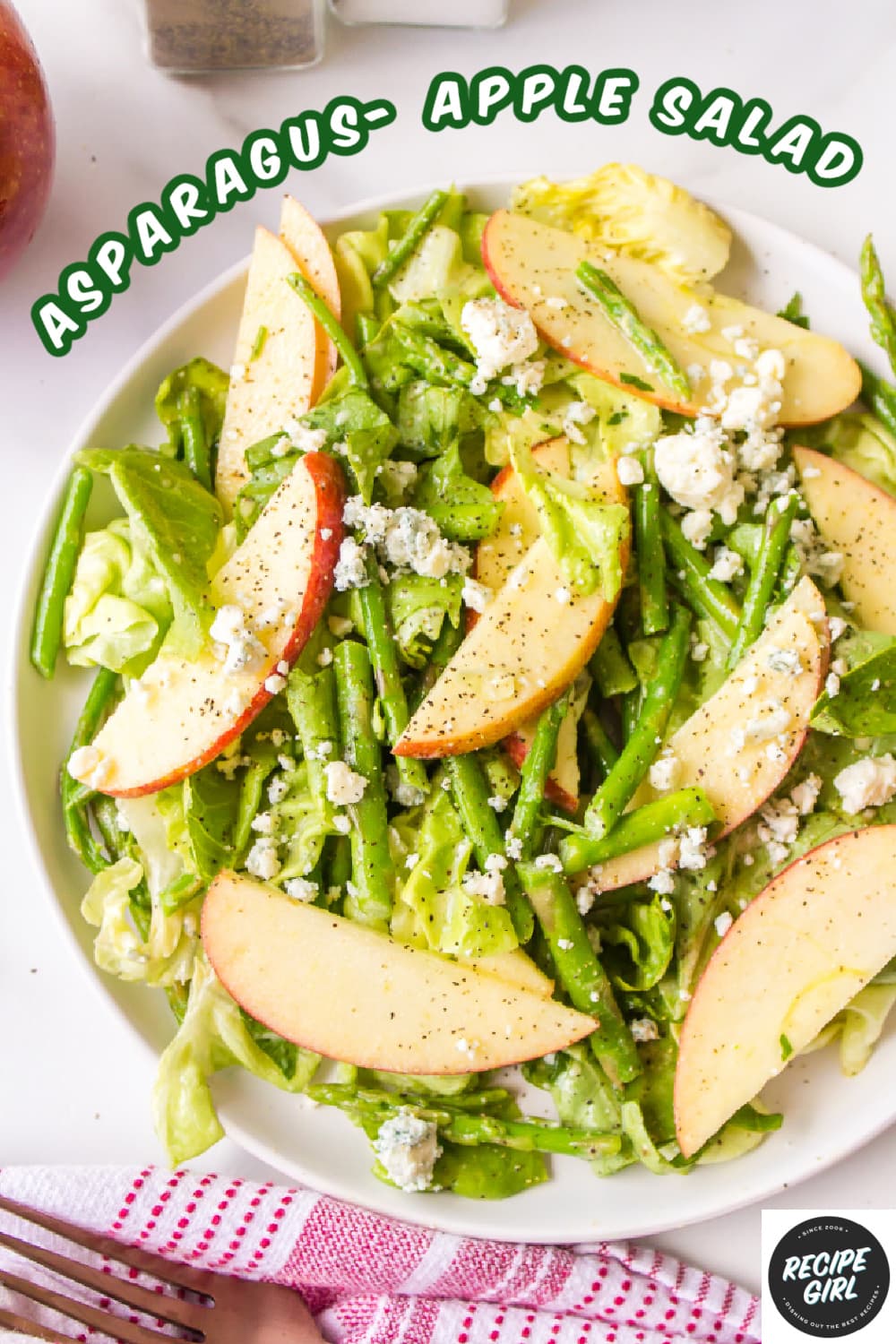 Asparagus Apple Salad with Blue Cheese Vinaigrette - Recipe Girl