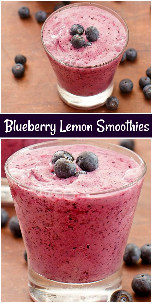 Blueberry Lemon Smoothies - Recipe Girl