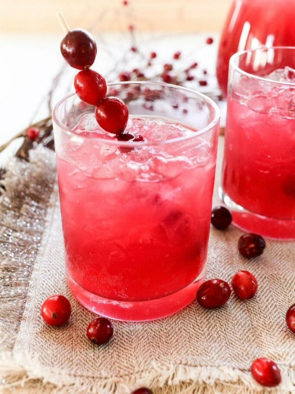 cranberry sipper in a glass