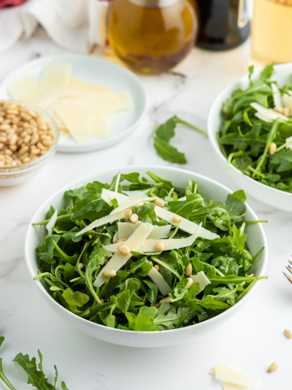 salad in a white bowl