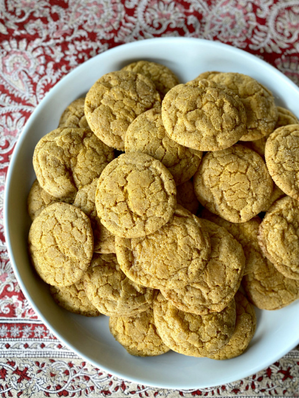 platter of pumpkin snickerdoodles