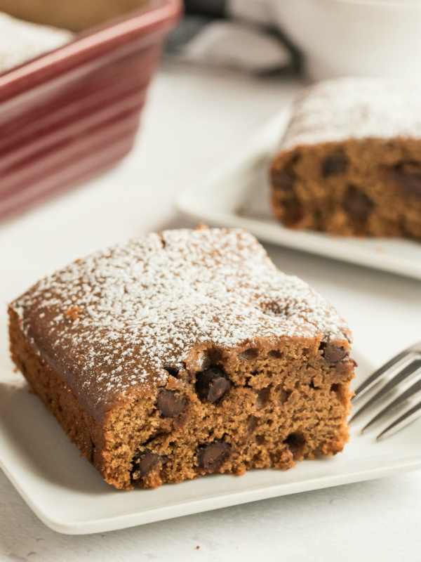 gingerbread bar on a plate