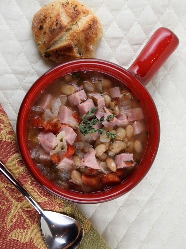 bowl of smoked ham soup