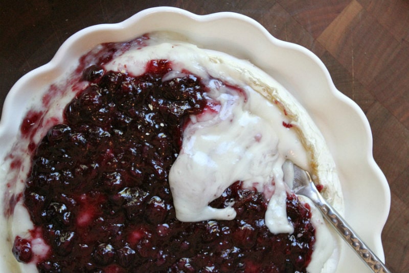 Baked Brie with Blueberry Sauce