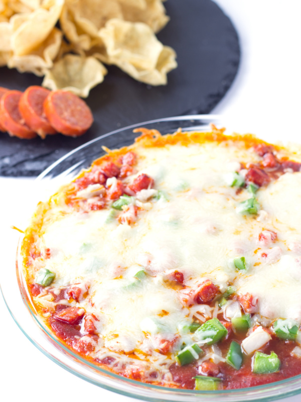 dish of pepperoni dip