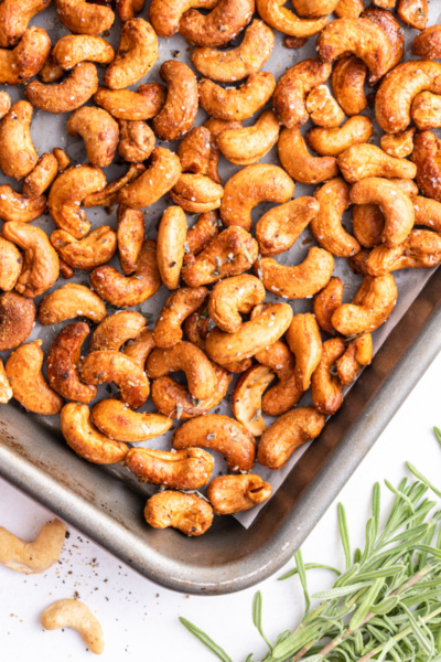 Rosemary Maple Cashews - Recipe Girl