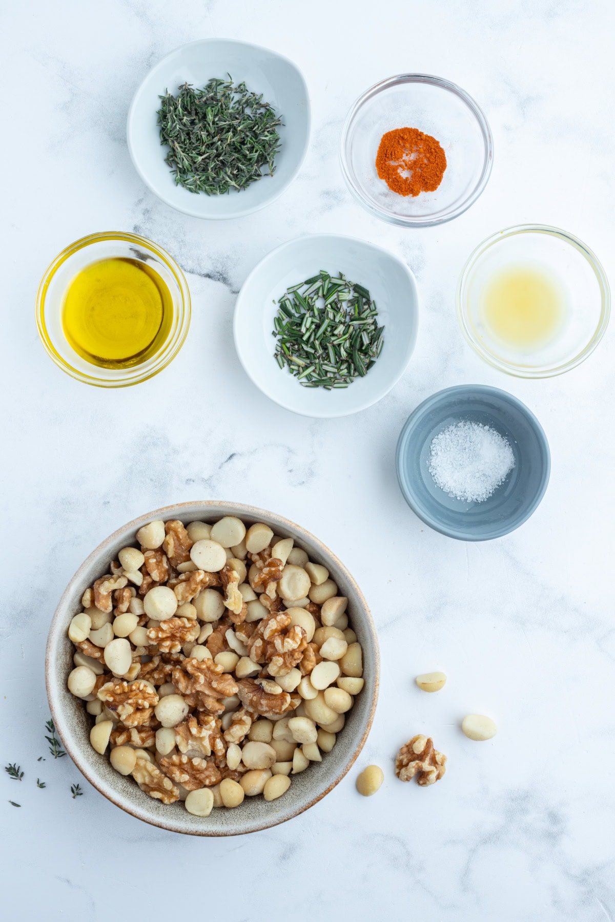 ingredients needed for making savory nuts