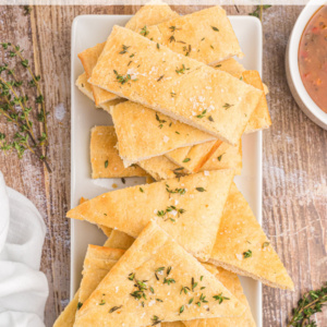 pinterest image for salted thyme flatbread