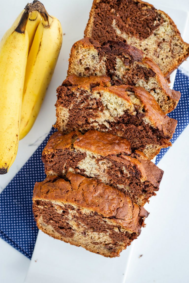 Marbled Chocolate Banana Bread - Recipe Girl