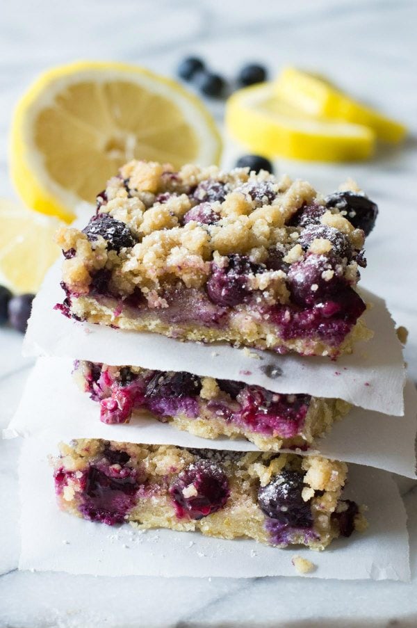 Blueberry Lemon Crumb Bars - Recipe Girl