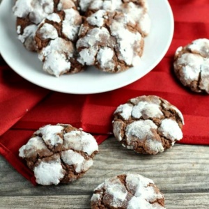 Chocolate Mint Snowdrop Cookies