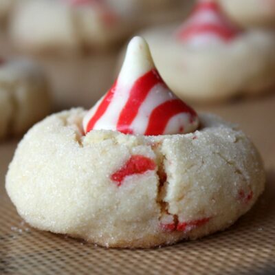 Candy Cane Kiss Cookies - Recipe Girl