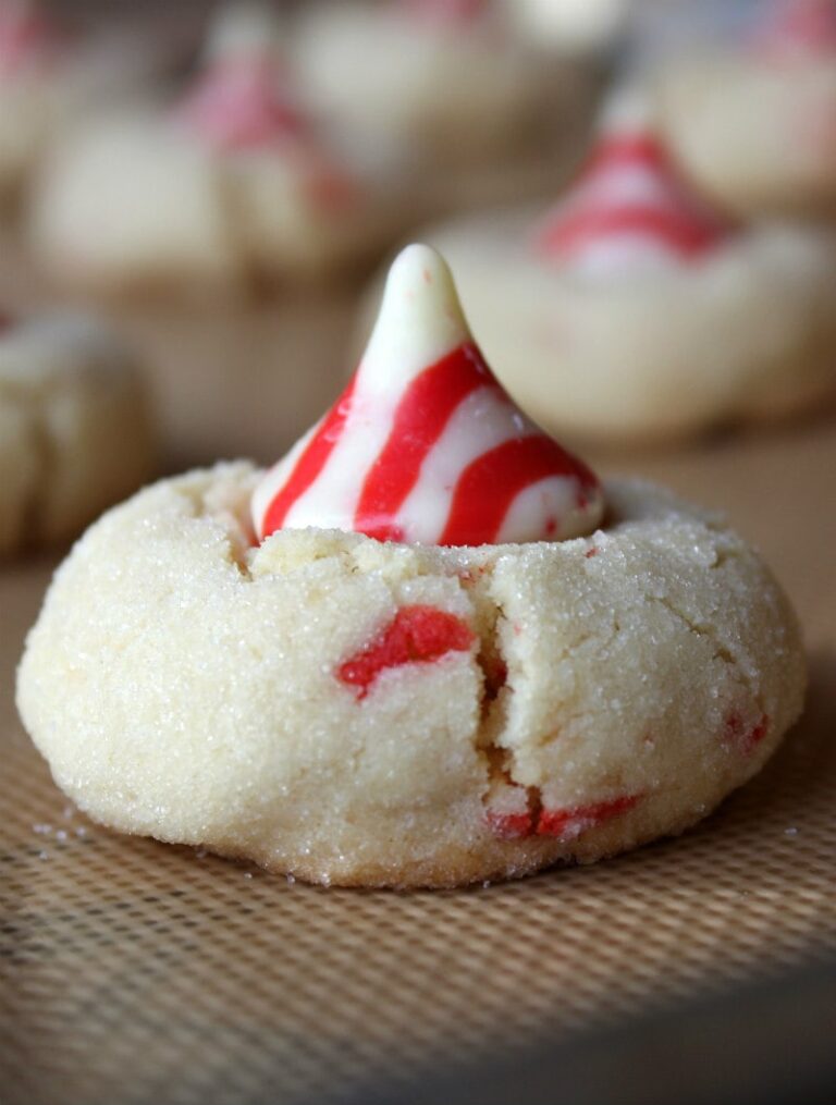 Candy Cane Kiss Cookies - Recipe Girl
