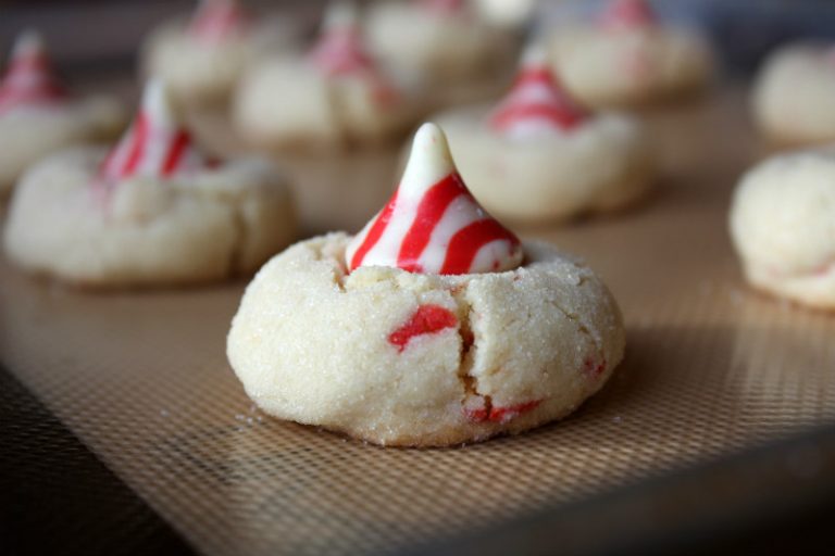 Candy Cane Kiss Cookies - Recipe Girl