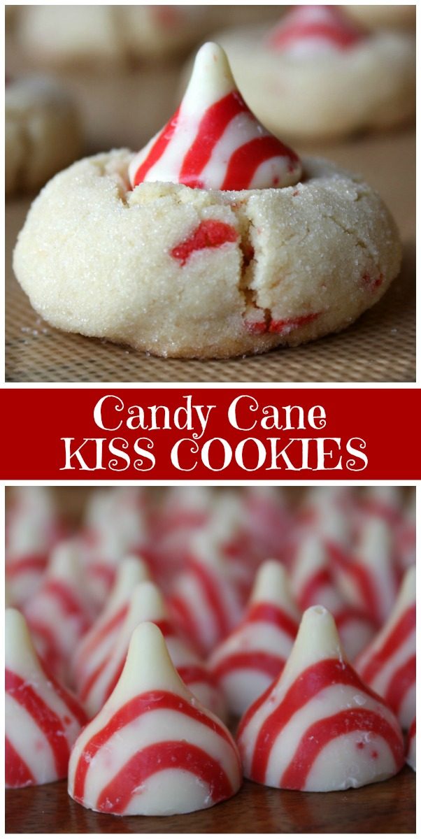 Candy Cane Kiss Cookies - Recipe Girl