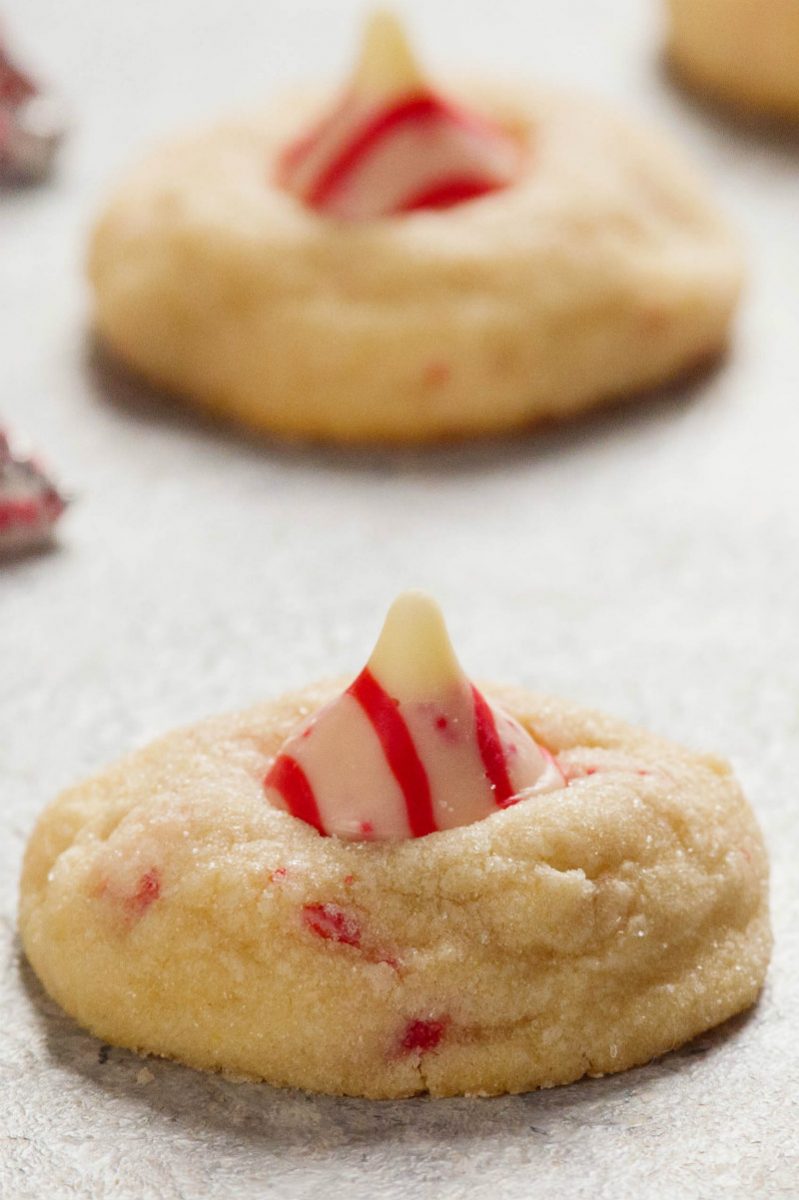 Candy Cane Kiss Cookies - Recipe Girl