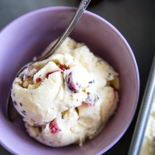 Cherry Garcia Nice Cream Recipe without an Ice Cream Maker