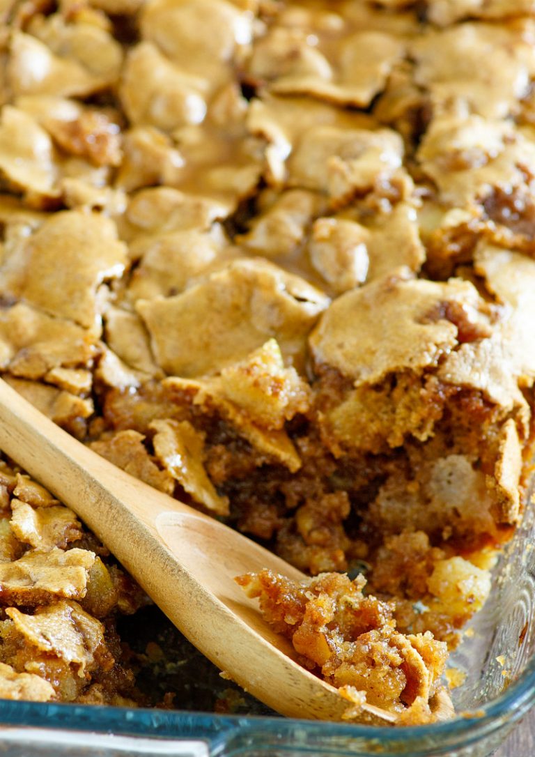 Chopped Apple Cake with Sticky Toffee Topping - Recipe Girl