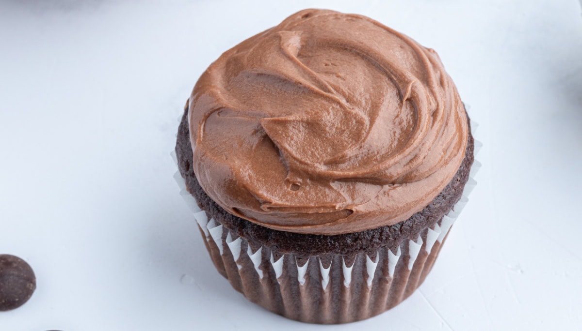 chocolate cupcake with chocolate frosting