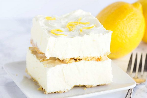 Frozen Lemon Cheesecake Squares  Recipe Girl