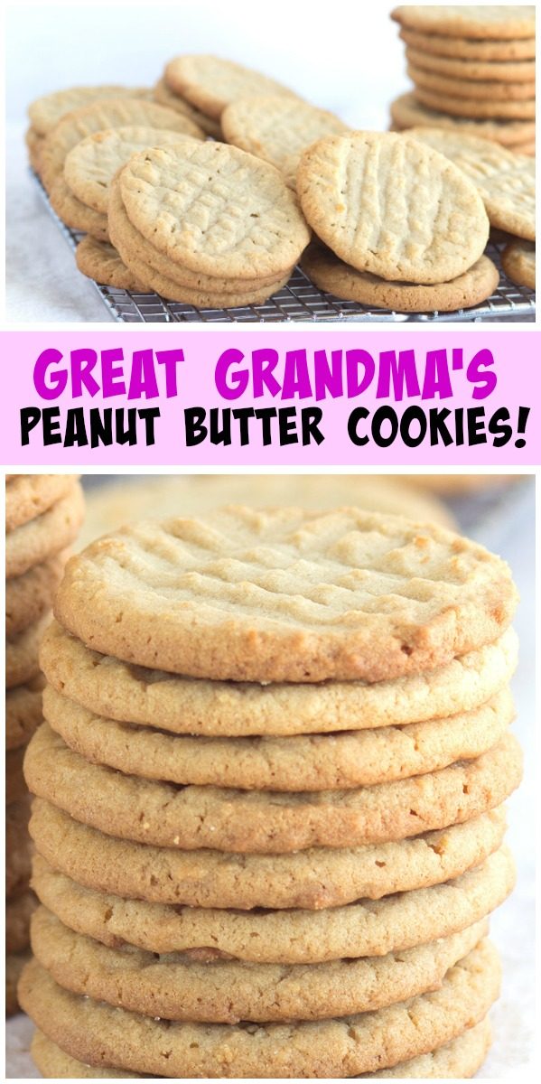 Great Grandma's Peanut Butter Cookies - Recipe Girl