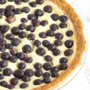 Lemon Blueberry Custard Pie