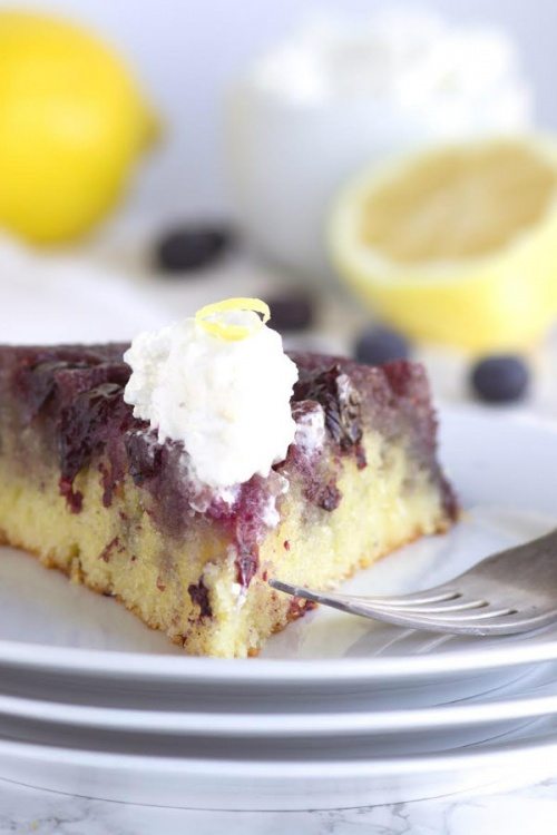 Lemon and Blueberry Upside Down Cake - Recipe Girl