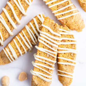 pumpkin biscotti with icing