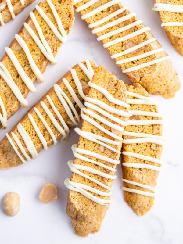 pumpkin biscotti with icing