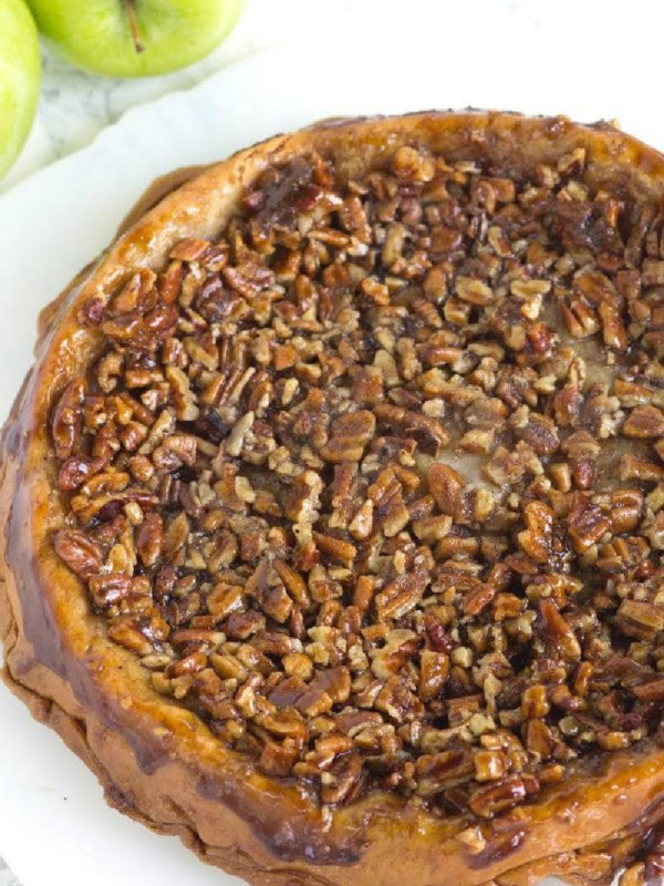 upside down apple pecan pie