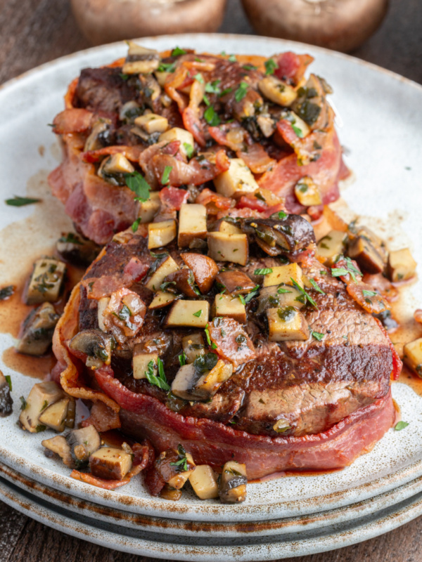 filet mignon elegante on serving plate