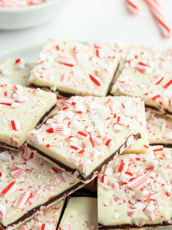 layered peppermint crunch bark