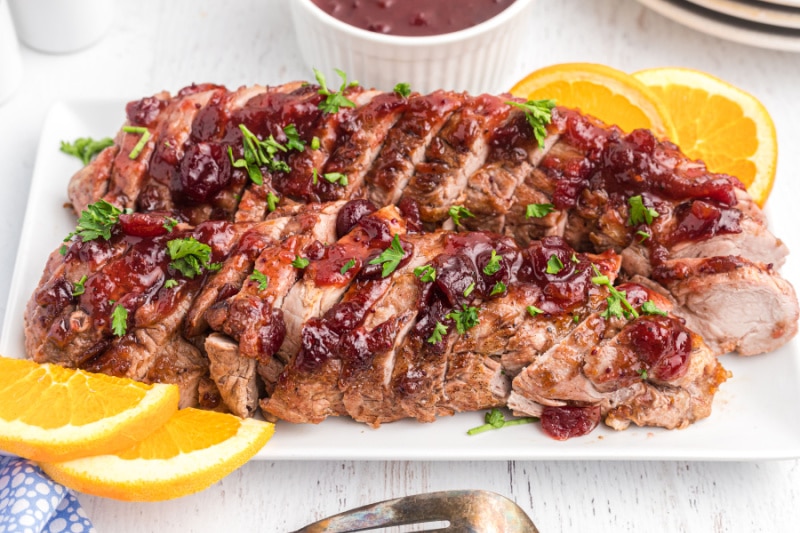 Orange Cranberry Glazed Pork Tenderloin - Recipe Girl