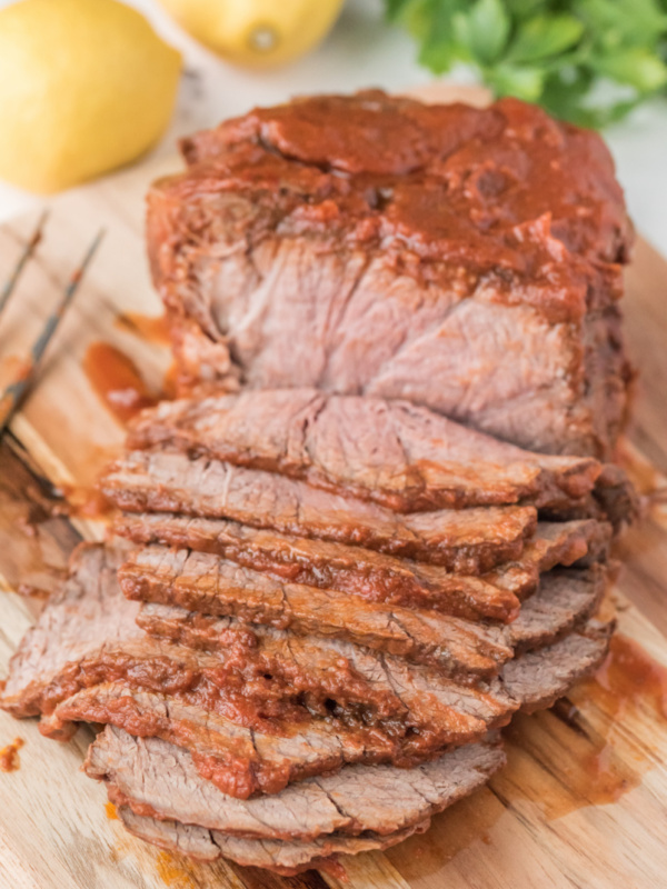 sicilian pot roast cut into slices