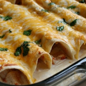 Three Cheese Chicken Enchiladas