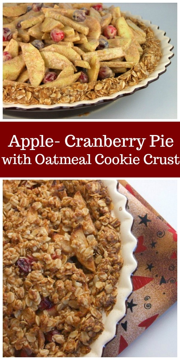 Apple Cranberry Pie with Oatmeal Cookie Crust - Recipe Girl