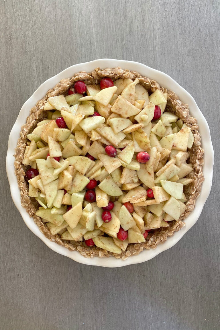 Apple Cranberry Pie with Oatmeal Cookie Crust Recipe Girl