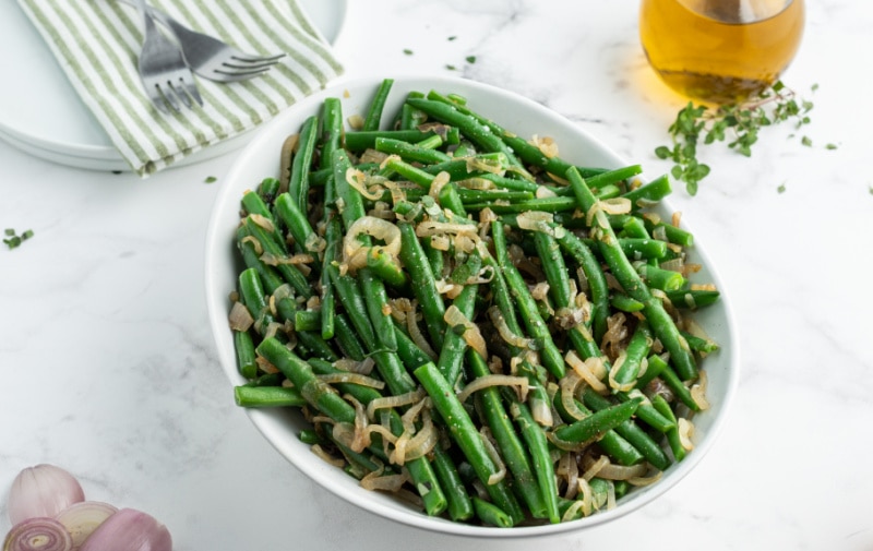 Green Beans with Caramelized Shallots