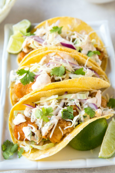 Beer Battered Fish Tacos - Recipe Girl