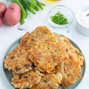 crispy potato pancakes on a plate