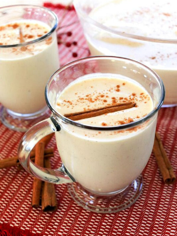 mug of eggnog punch