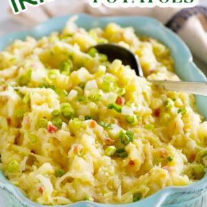 Pinterest image for irish colcannon potatoes